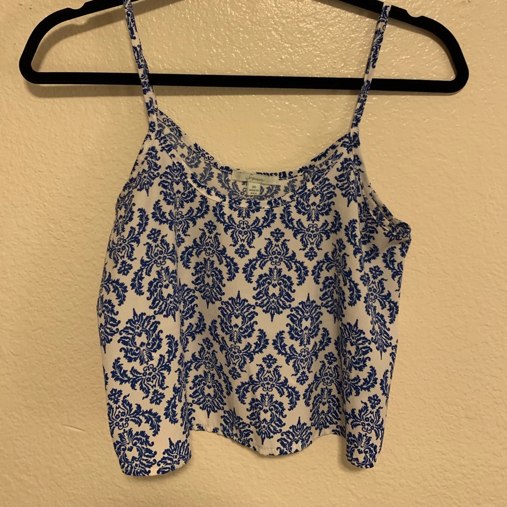 Blue and white crop top Nordstrom